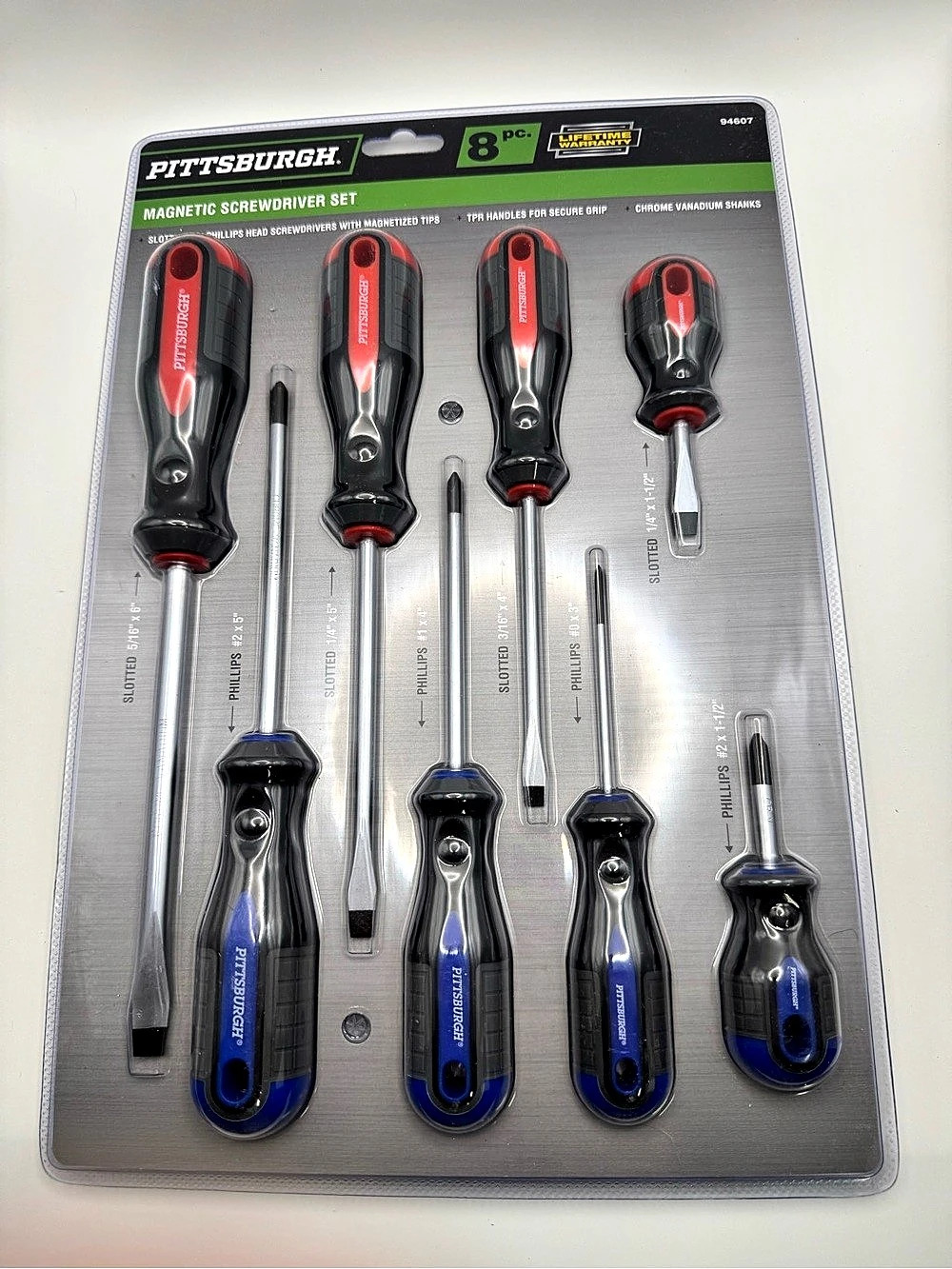 Pittsburgh Magnetic Screwdriver Set 8-Piece NWT